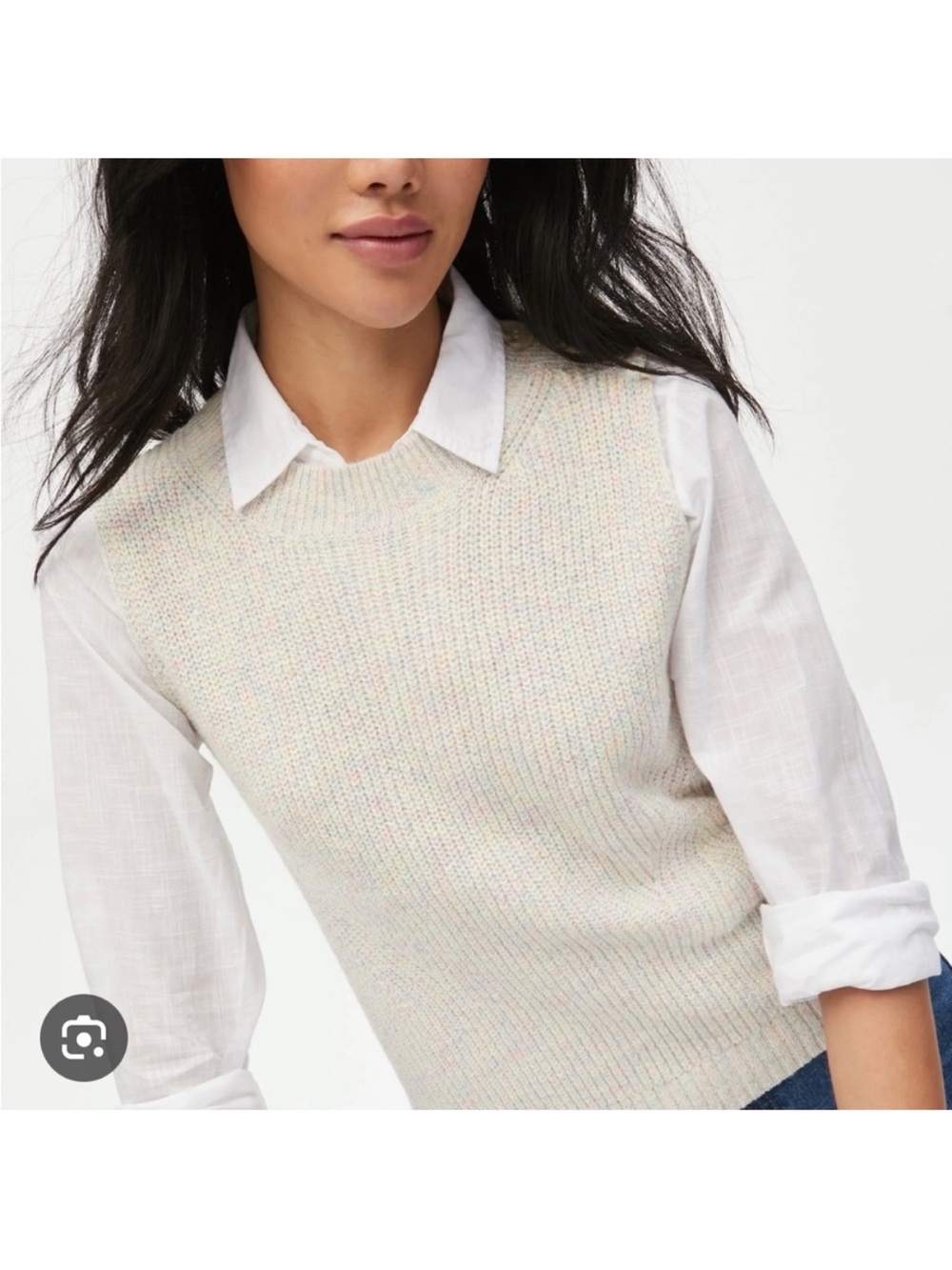 Michael Stars Carol Knit Vest in Chalk